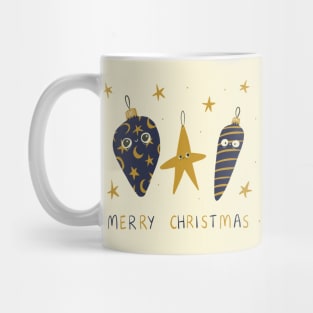 Merry Christmas Celestial Baubles Mug